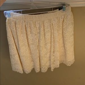 Cream Lace Skirt